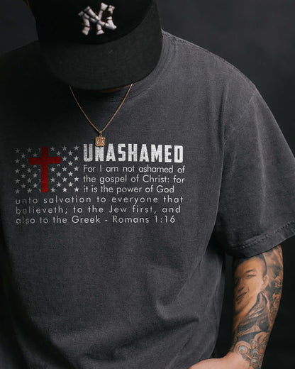 Unashamed Shirt, Romans 1:16 Christian Tee, Faith Based Shirt