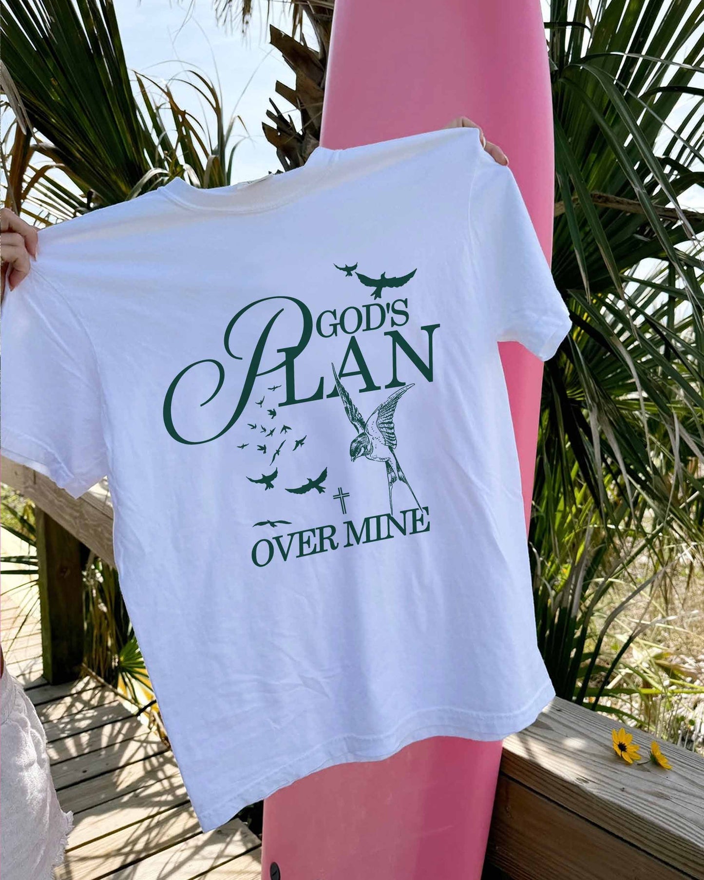 God’s Plan Over Mine Christian T-Shirt | Women’s Faith Tee